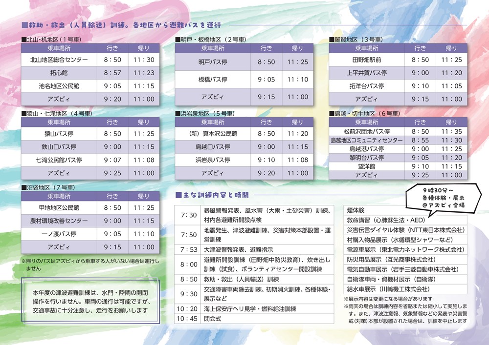 R8防災訓練チラシ(裏) R8防災訓練チラシ(裏)
