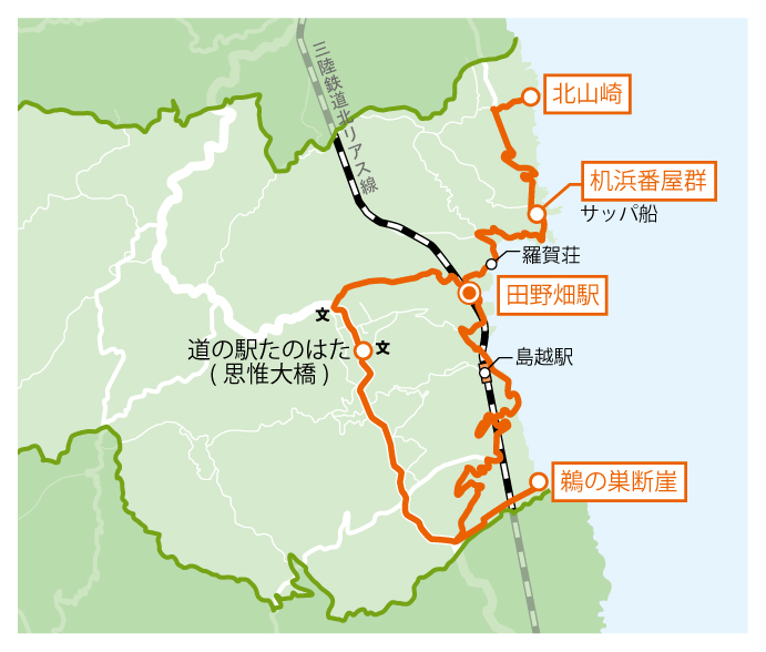 観光乗合タクシー　運行経路